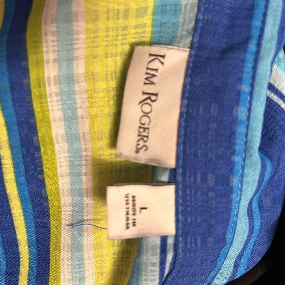 Kim Rogers Colorful Striped Button-Up Shirt - Picture 7 of 7